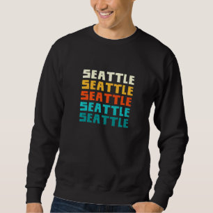 Seattle Washington Vintage Wa Retro Collection Ame Sweatshirt
