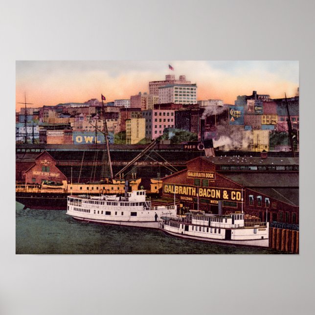 Seattle Washington Waterfront Poster (Front)