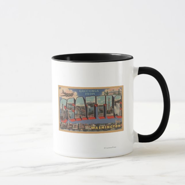 Seattle, WashingtonLarge Letter Scenes 3 Mug (Right)