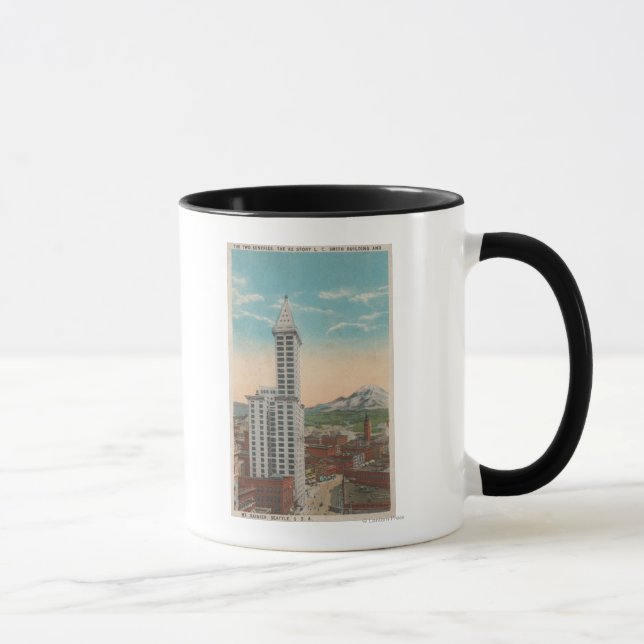 Seattle, WASmith Tower View & Mt. Rainier Mug (Right)