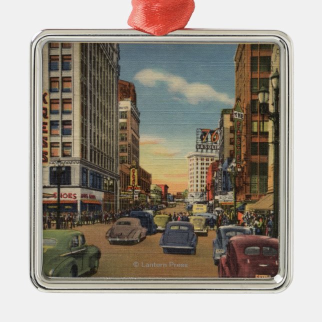 Seattle, WAView of 3rd Ave. & Pike St. Metal Tree Decoration (Front)