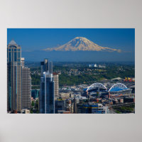 Seattle with Mount Rainier Photography