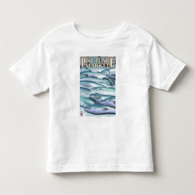 SeattleFish on Ice at Pike Place Market Toddler T-Shirt (Front)