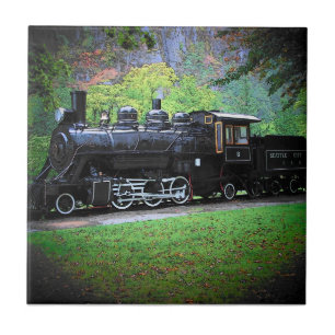 Seattle's Old No. 6 Retired Train Engine Ceramic Tile