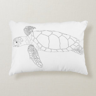 Seaturtle Adult Colouring Pillow