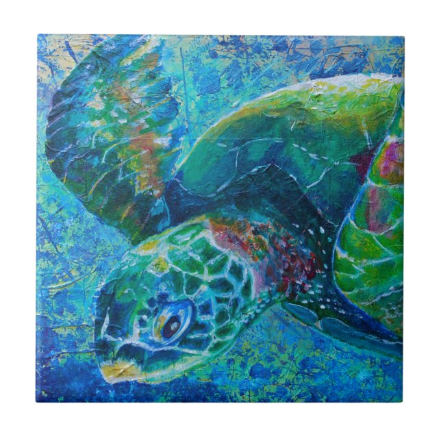 SeaTurtle Ceramic Tile (Front)