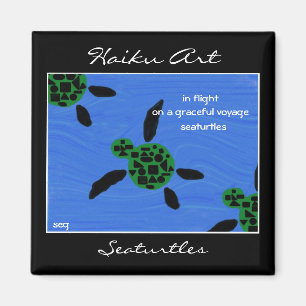 Seaturtles Haiku Art Magnet