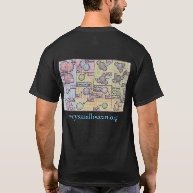Seawater Composition Infographic T-Shirt (Back)