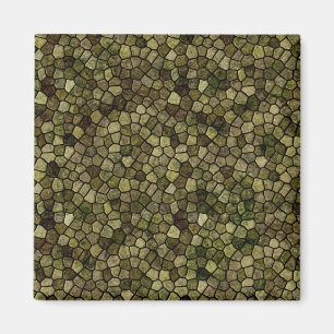 Seaweed and Juniper Cobbled Patchwork Terrazo Magnet