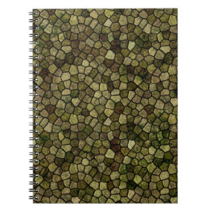 Seaweed and Juniper Cobbled Patchwork Terrazo Notebook
