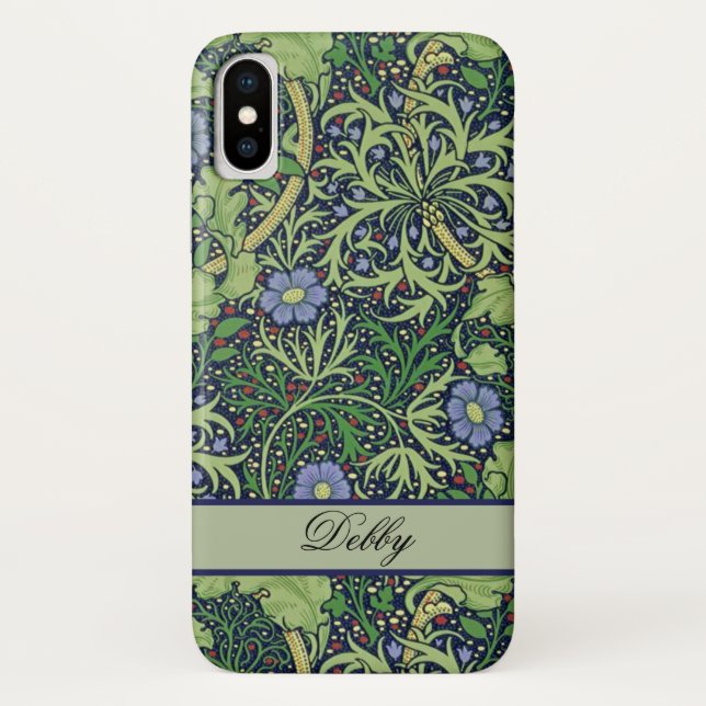 Seaweed art nouveau design by William Morris Case-Mate iPhone Case (Back)