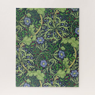 Seaweed art nouveau design by William Morris Jigsaw Puzzle