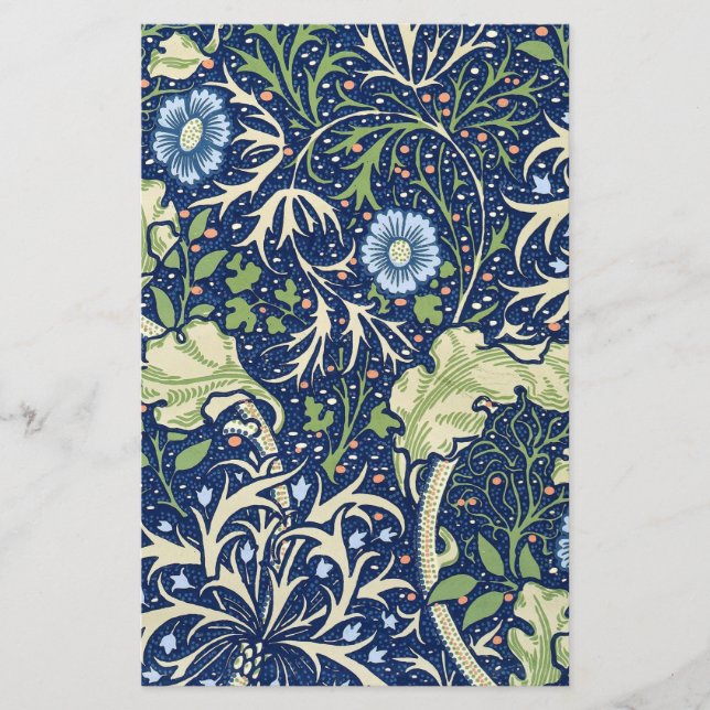 Seaweed (by William Morris) Stationery (Front)