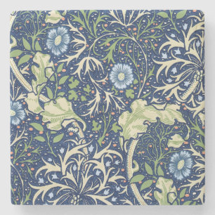 Seaweed (by William Morris) Stone Coaster