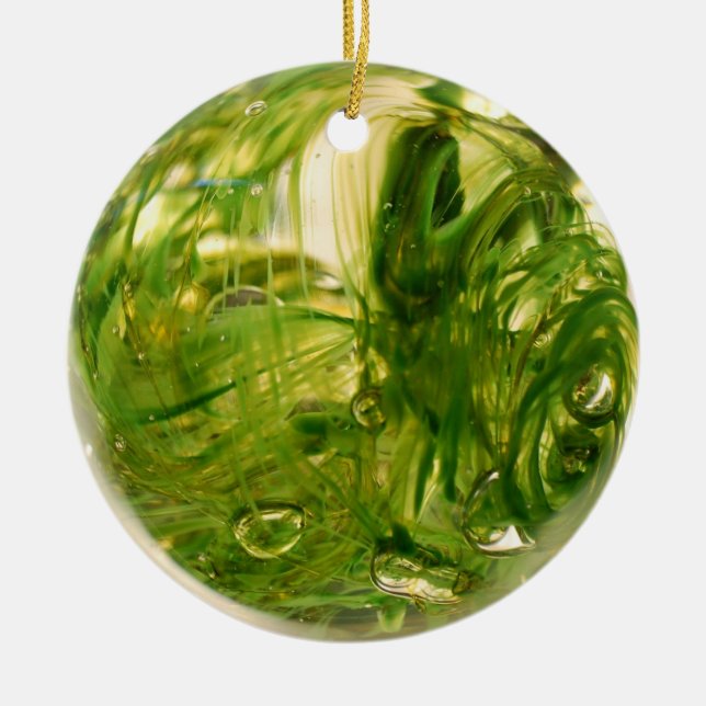 Seaweed Globe Ceramic Ornament (Front)