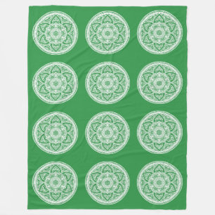 Seaweed Mandala Fleece Blanket