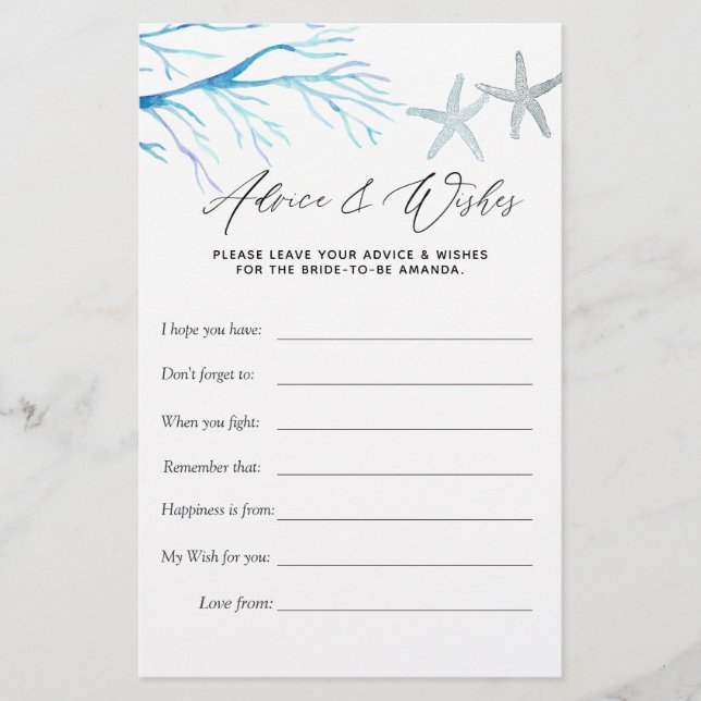 Seaweed Nautical Shower Game (Front)