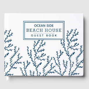 Seaweed Pattern - Beach House Vacation Rental Guest Book