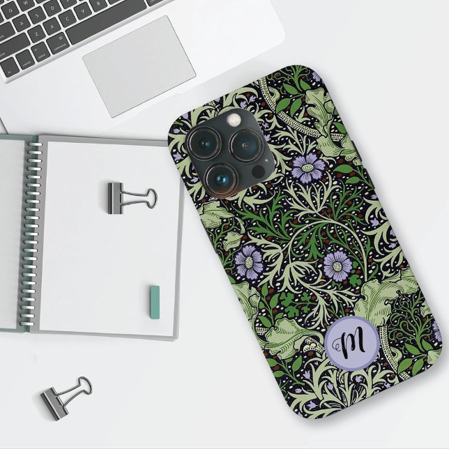 Seaweed Pattern Monogram William Morris Case-Mate iPhone Case (Creator Uploaded)