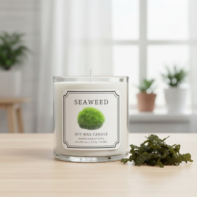Seaweed Soy Wax Candle Label (Creator Uploaded)