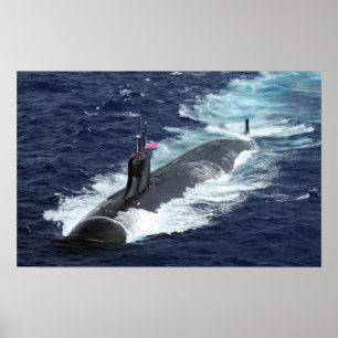 Seawolf-class attack submarine USS Connecticut Poster