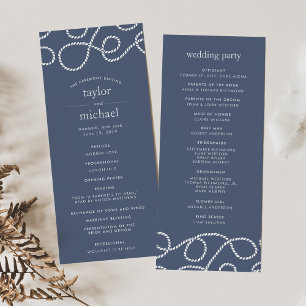 Seaworthy Wedding Ceremony Program   Slate