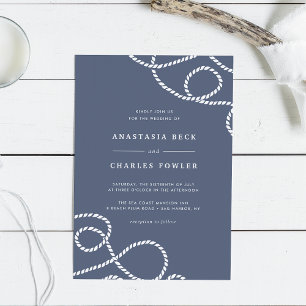 Seaworthy Wedding Invitation   Slate