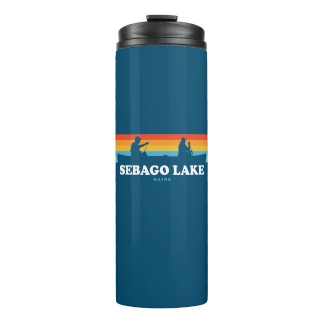 Sebago Lake Maine Canoe Thermal Tumbler (Front)