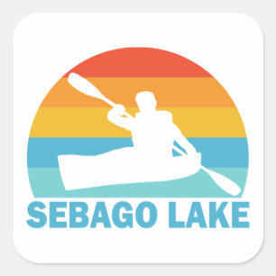 Sebago Lake Maine Kayak Square Sticker