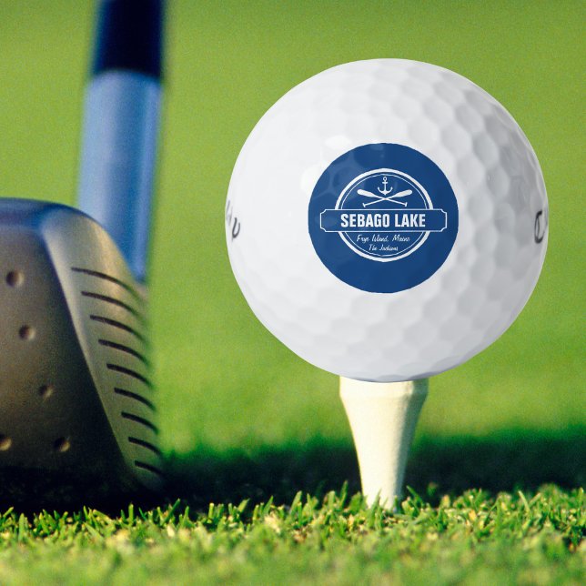 Sebago Lake Maine Personalised Town and Name Golf Balls (Creator Uploaded)