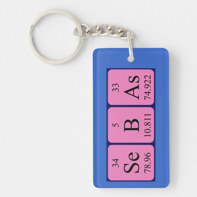 Sebas periodic table name keyring (Front)