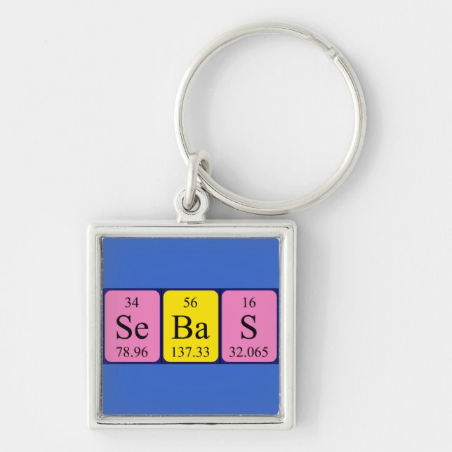 Sebas periodic table name keyring (Front)