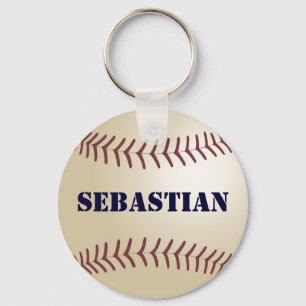 Sebastian Baseball Keychain by 369MyName