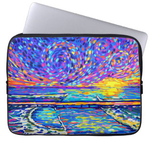 Sebastian Inlet Cotton Candy Sky Laptop Sleeve
