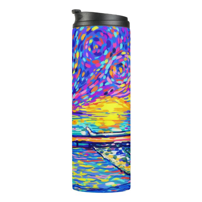 Sebastian Inlet Cotton Candy Sky Thermal Tumbler (Rotated Right)
