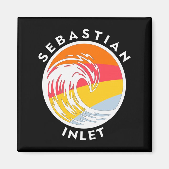 Sebastian Inlet Retro Magnet (Front)