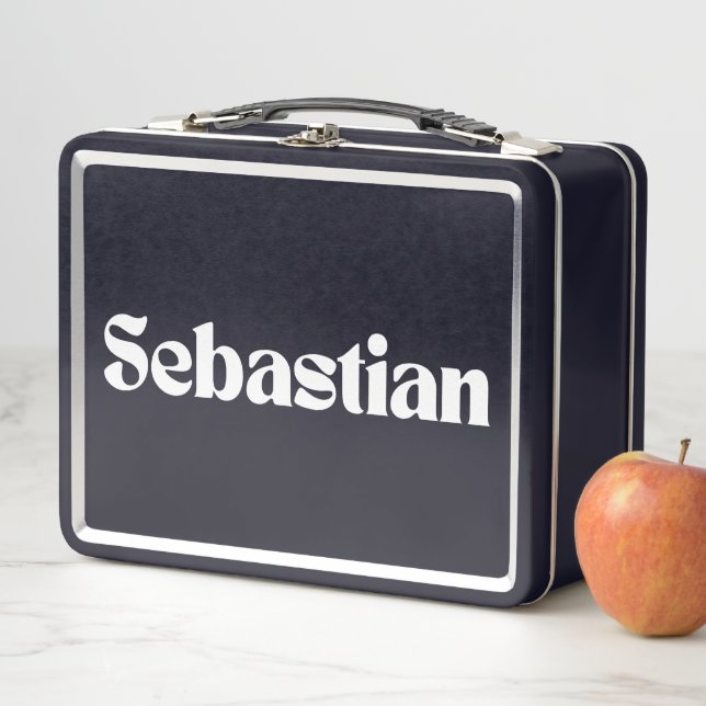 Sebastian Name Personalised Metal Lunch Box (In Situ)