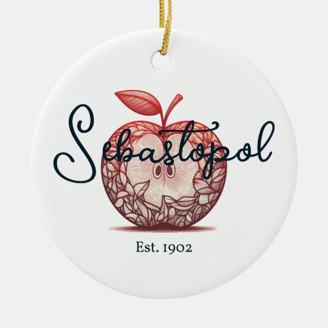 Sebastopol California Gravenstein Apple Fair  Ceramic Ornament (Front)