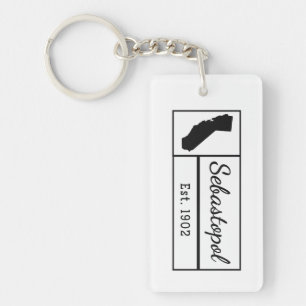 Sebastopol California Sonoma Gravenstein Apple  Key Ring