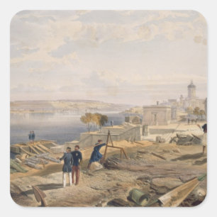Sebastopol from the Rear of Fort Nicholas, plate f Square Sticker