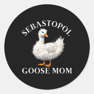 Sebastopol Goose Mum Classic Round Sticker