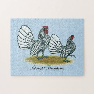 Sebright Bantams:  Silver Jigsaw Puzzle