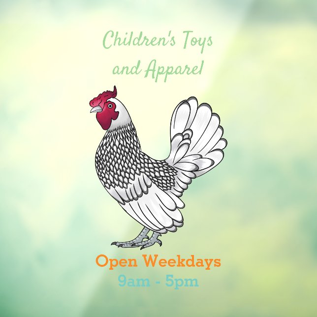 Sebright chicken cartoon illustration (Sheet 3)