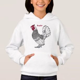 Sebright chicken cartoon illustration