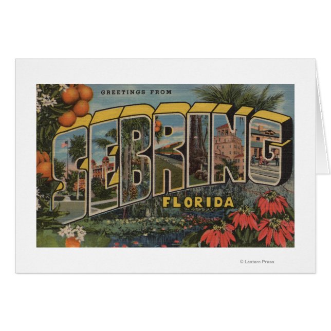 Sebring, Florida - Large Letter Scenes (Front Horizontal)