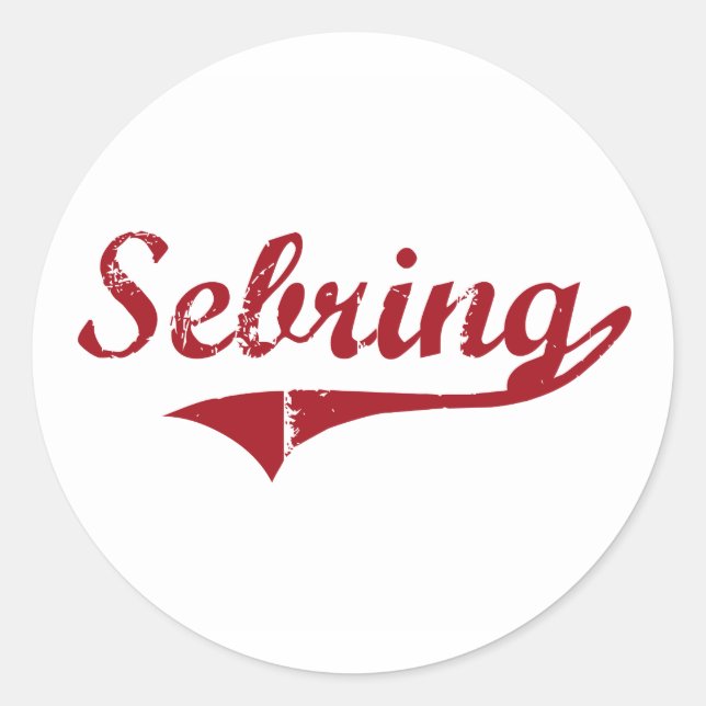 Sebring Ohio Classic Design Round Sticker (Front)