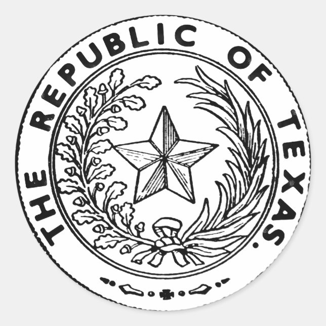 Secede Republic of Texas Classic Round Sticker (Front)
