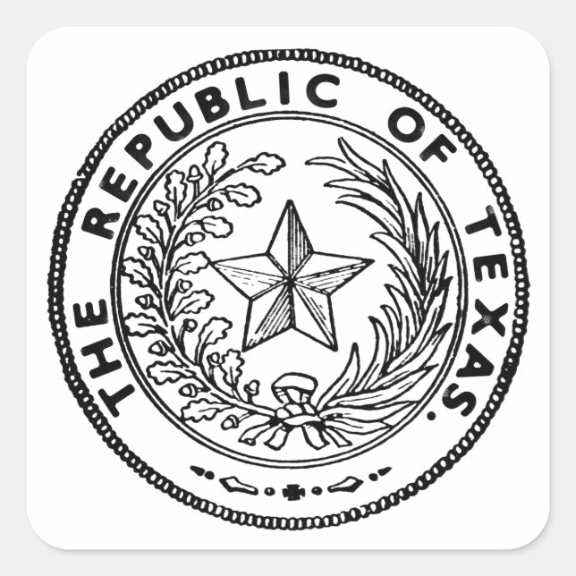 Secede Republic of Texas Square Sticker (Front)