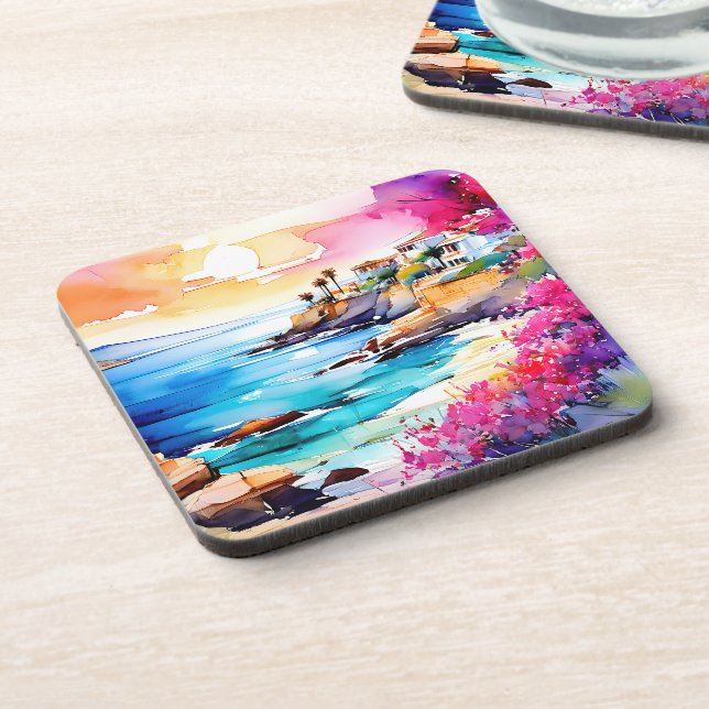 "Secluded Beach"  Coaster (Left Side)