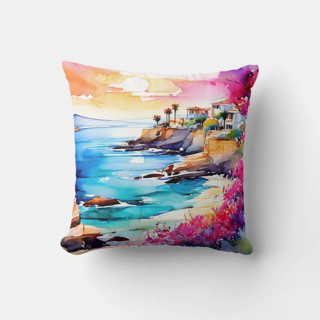 "Secluded Beach"  Cushion (Front)